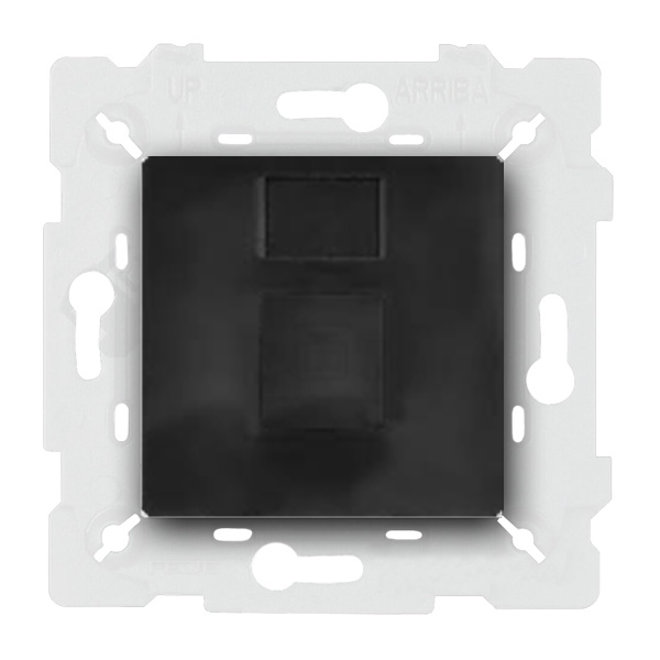  Розетка компьютерная 1xRJ45 UTP 5e категории Fede Vintage Tapestry Черный (в сборе)